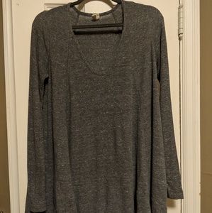 Free People, We the Free, grey long sleeve kni top